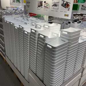 正品ikea宜家瓦瑞拉盒子收纳盒储物盒化妆盒厨房卧室餐厅书房包邮