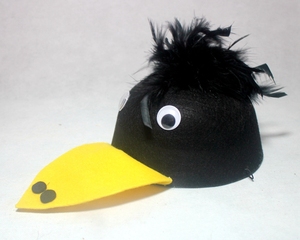 表演用品聚会装扮cos道具可爱小动物头饰啄木鸟头饰乌鸦帽子