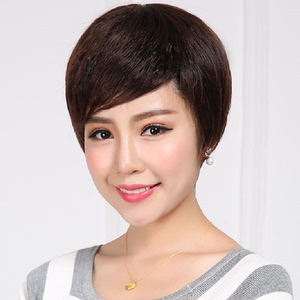 真发短发女假发中老年短发卷发妈妈微卷头像bobo头发型新款短卷发个性短发男头像a短发动漫假发网图片
