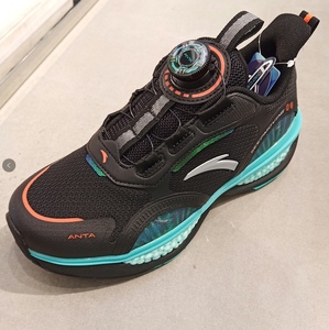 安踏儿童2021年冬季男童便捷旋钮运动鞋胶囊大底跑步鞋 312145551