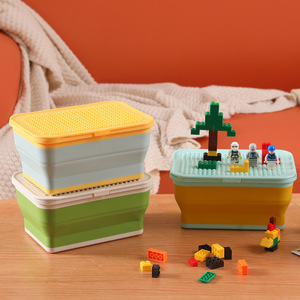 儿童可爱玩具收纳箱桶宝宝手提式积木整理神器婴儿零食筐收纳盒子