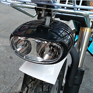 songi松吉电动自行车头夜行照明灯锂电车36v48v60v车灯带喇叭一体