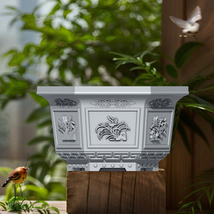 底部灌浆六角水泥花盆模具自制磨型花盒模型园林绿化塑料花盒模板