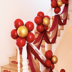 结婚楼梯装饰套装扶手纱幔婚房布置气球套装婚庆用品拉花浪漫创意
