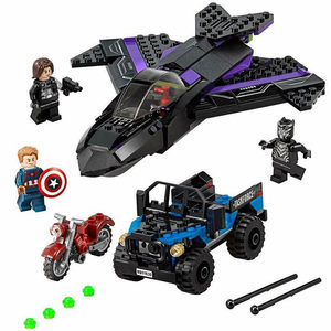 兼容乐高超级英雄系列黑豹追逐冬兵76047儿童拼装小人仔积木玩具