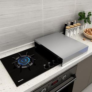 简约现代不锈钢电饭煲电磁炉厨房煤气灶灶台保护盖板收纳架