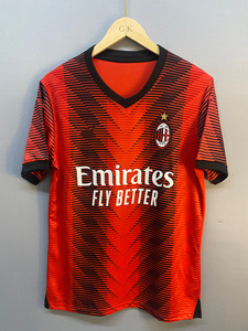 2324赛季ac米兰主场球衣泰版短袖足球服 football jersey shirt