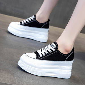 帆布内增高女鞋