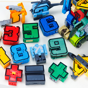 匹配乐高小米数字变形玩具金刚益智机器人女男孩全套儿童字母6