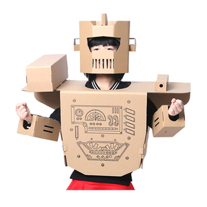 纸箱壳机器人衣服装模型儿童玩具手工DIY制作盔甲纸盒板皮可穿戴