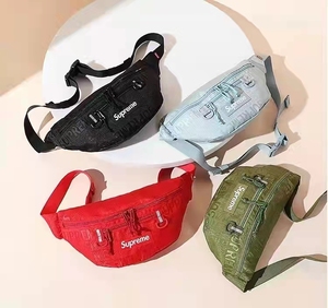 supreme 现货 46th 19ss waist bag 斜挎包 情侣腰包男女休闲胸包