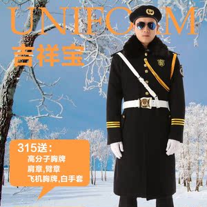 新款2803时尚楼盘棉大衣礼宾岗物业保安别墅形象木楼服栋多少高端要别墅钱一图片