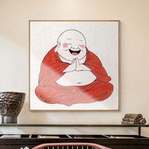 004人付款淘宝工笔画弥勒佛像白描底稿人物神仙国画稿布袋和尚大肚佛