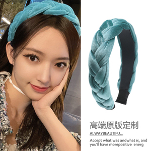 程潇同款发箍女秋冬麻花编织头箍复古百搭外出发饰2022新款发卡