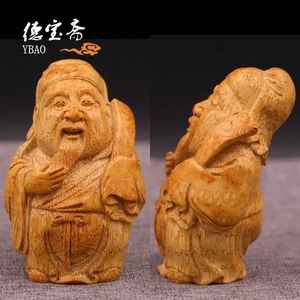 000人付款淘宝吉木堂竹根雕苏工名家卢培刚精雕财童