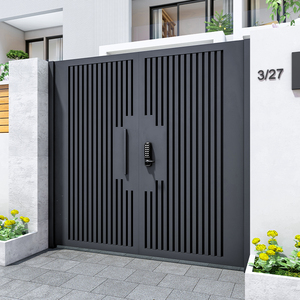 铝艺庭院大门简约乡村院子栏栅门现代小区花园入户门铝合金别墅门