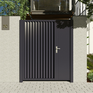 铝合金别墅庭院大门平移门现代极简日式庭院门铝艺花园别墅门