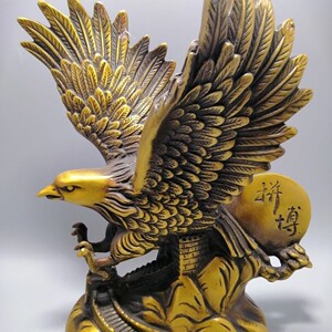 纯铜雕摆件大鹏展翅大展宏图鹏程万里家居室内装饰工艺品纯铜摆件