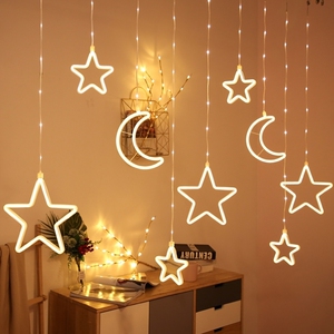 热卖主播直播背景布3d快手抖音yy直播可爱公主窗帘灯光背景布彩灯