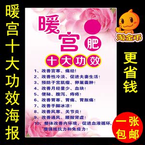 暖宫理疗十大功效作用广告图 美容院宫寒卵巢保养宣传海报墙贴画