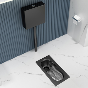 摩森高 四周出水黑色不锈钢蹲便器蹲坑式大便池酒吧蹲厕便盆家用