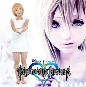 王国之心2娜米妮白色连衣裙装游戏cosplay女装