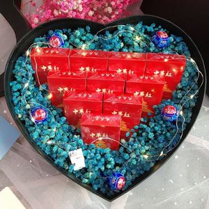 烟礼盒包装盒送礼情人心形满天星装烟创意生日送男朋闺蜜diy花束