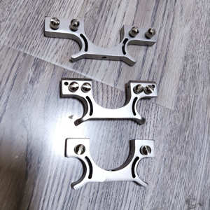 304不锈钢快压大撑头扁皮弓头加宽30mm撑头弹弓弓门配件40弓头