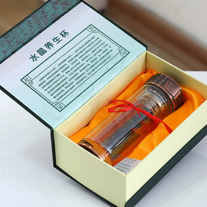 将军杯双层玻璃水杯男女车载便携加厚高档退伍纪念礼品杯子
