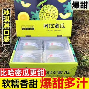 网纹玫珑蜜瓜10斤礼盒装哈密瓜新鲜一箱日本静冈口口蜜瓜冰淇淋甜