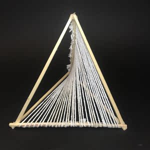 立体构成作品手工艺品雪糕软线木筷材料儿童棒线团diy模型制作