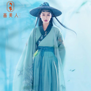 影楼摄影写真女古装主题仙侠汉服侠女飘逸反串武侠走秀演出服无尘