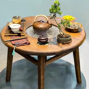 烤涮一体火锅桌围炉煮茶桌火盆烧烤桌市井火锅桌家用实木阳台庭院