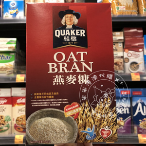 香港代购 QUAKER桂格燕麦糠营养健康美味早餐OATBRAN盒装麦片400g