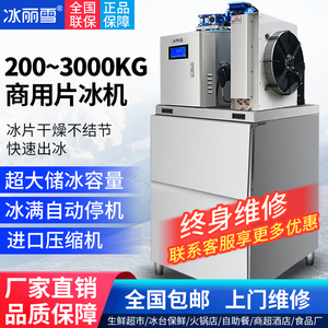 冰丽雪片冰机300公斤500KG商用海鲜超市自助餐火锅店鱼鳞片制冰机