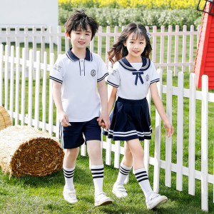 幼儿园园服夏季海军风JK套装小学生校服儿童班服毕业照英伦学院风