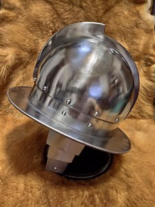 实时库存=17世纪枪兵护颊锅盔 欧洲三十年战争板甲头盔可穿戴包邮