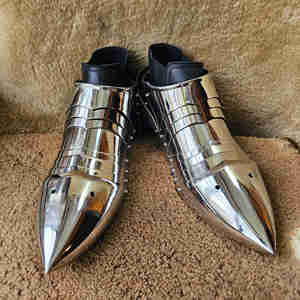 实时库存=欧洲古代骑士板甲鞋 半包款哥特铁鞋盔甲 均码可穿包邮