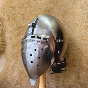 实时库存=中世纪板甲头盔Bascinet Klappvisor纽伦堡猿面盔可穿戴