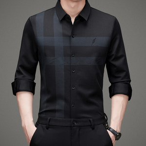 卡尔皮诺男装21811款冬季经典格子加绒加厚修身衬衫男士保暖免熨