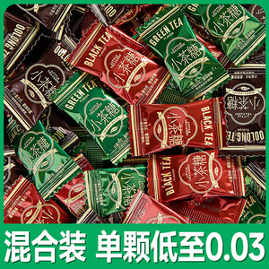 小茶糖商用薄荷糖网红火锅酒店招待零食清口圈圈糖乌龙茶绿茶红茶