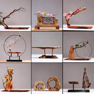 奇石放摆件托盘石头底座实木底坐架子木头客厅中式创意根雕工艺品