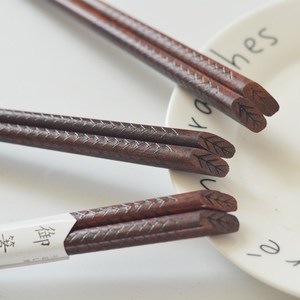 日式木筷子紫檀红木家用高档无漆无蜡尖头极细防滑高端实木质量好
