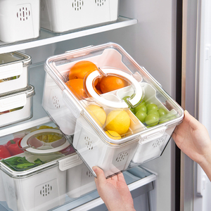 冰箱收纳盒食品级食物蔬菜保鲜专用冷藏冷冻厨房分装整理密封神器