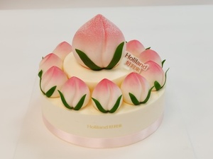 好利来生日蛋糕祝寿蛋糕同城配送限沈阳市{蟠桃上寿 }寿桃蛋糕