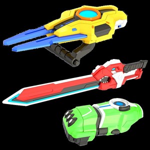 钢铁飞龙武器声光变形联盟玩具暴龙爆炎剑速龙雷光刃角龙冲锋拳套