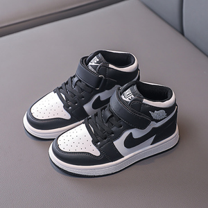 官方正品耐克aj童鞋真皮儿童棉鞋nike女童板鞋加绒冬季男童运动鞋