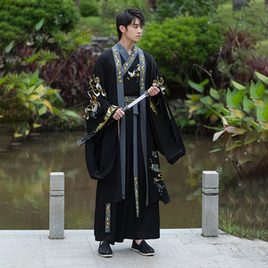 汉服男原创古装侠客书生古风男装仙气古代公子学生班服日常表演服