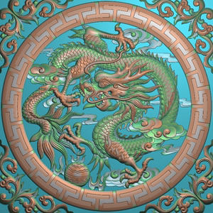 藏式灯盘精雕图精雕图龙凤凰吊顶火宝麒麟狮子八宝 天花板y6kjh