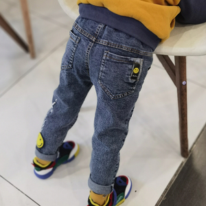 小男孩牛仔裤春秋修身